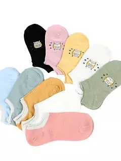 Набор укороченных женских носков (10 пар) Hobby Line RTНжл2121